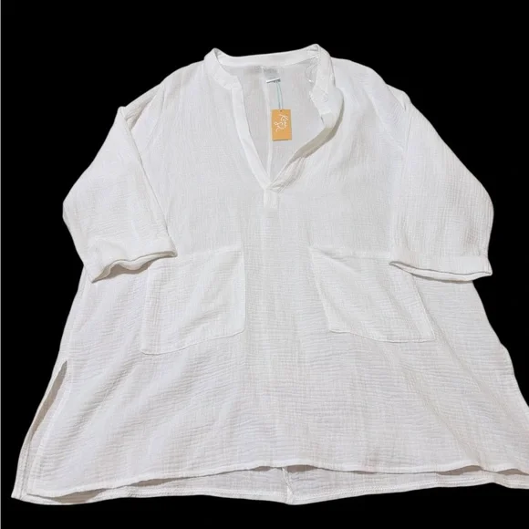 💙🌼NWT KONA SOL COVER UP. FRONT POCKETS 100% COTTON. - Picture 3 of 11